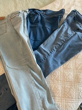 Three Pairs of Women's Blue Denim Levi’s Jeans